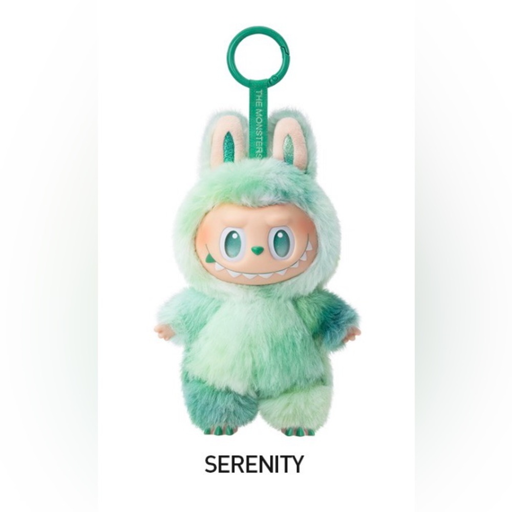 unopened Labubu THE MONSTERS BIE Series Plush Pendant Blind Box - SERENITY Green